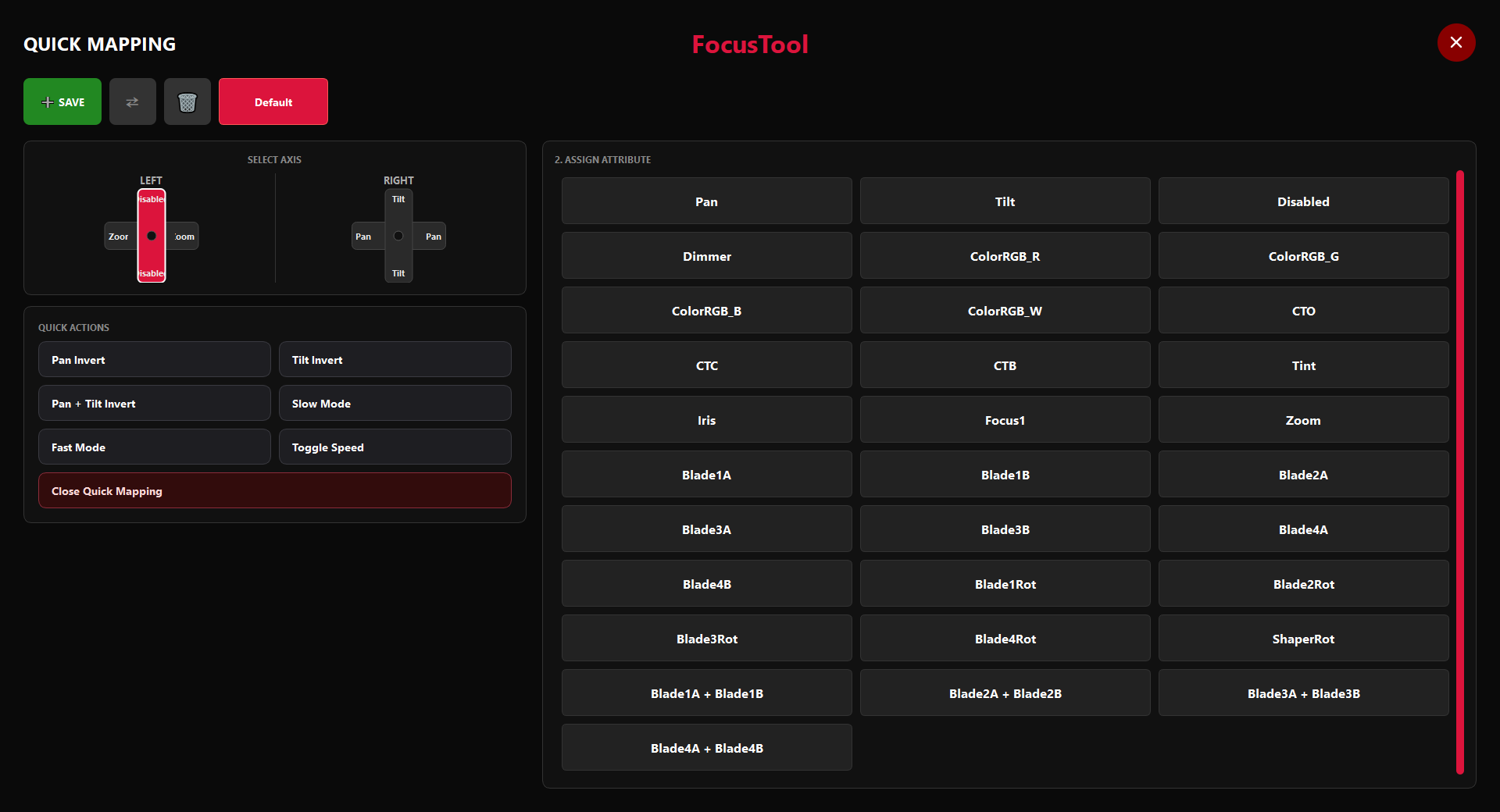 Quick Mapping Overlay – quickly assign a button by pressing it.